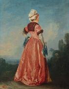 Jean-Antoine Watteau Polish Woman oil painting on canvas